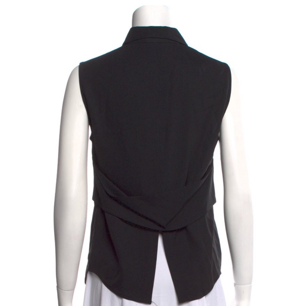 A.L.C. Silk Stretch Sleeveless Benjamin Cut Out Back Button Down Blouse Womens 8